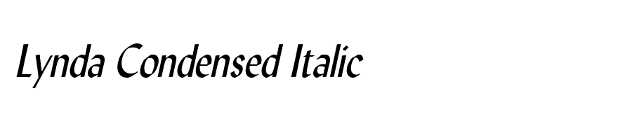 Lynda Condensed Italic