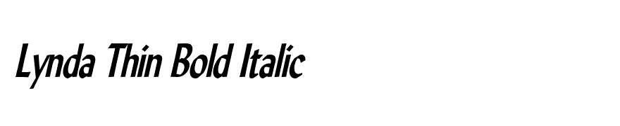 Lynda Thin Bold Italic