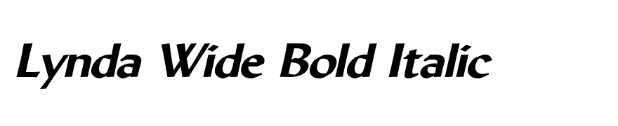 Lynda Wide Bold Italic