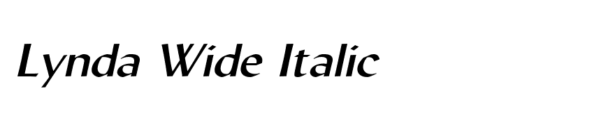 Lynda Wide Italic