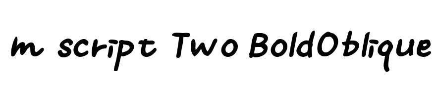 m script Two BoldOblique