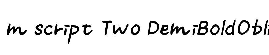 m script Two DemiBoldOblique