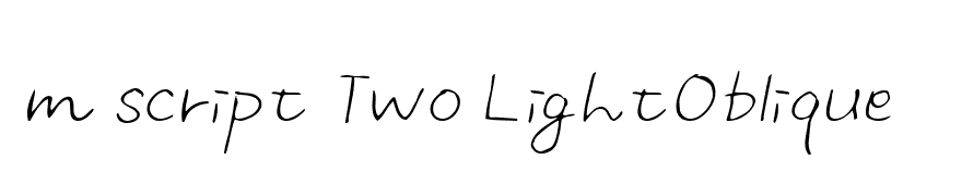m script Two LightOblique