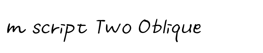 m script Two Oblique