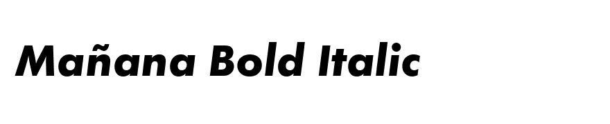 Mañana Bold Italic