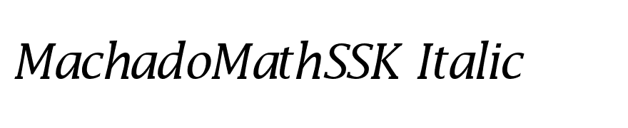 MachadoMathSSK Italic