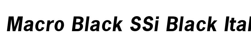Macro Black SSi Black Italic