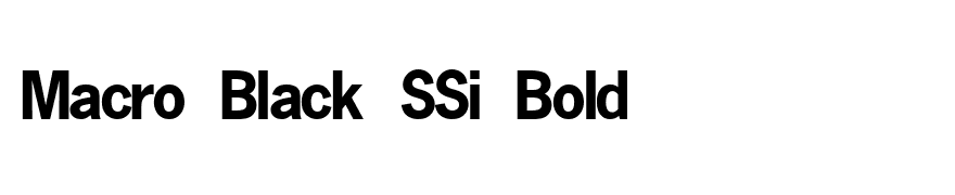 Macro Black SSi Bold