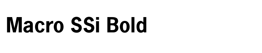 Macro SSi Bold