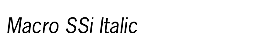 Macro SSi Italic