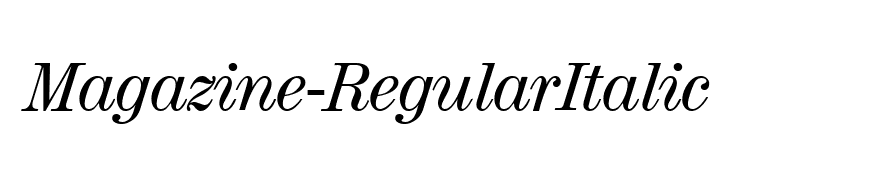 Magazine-RegularItalic