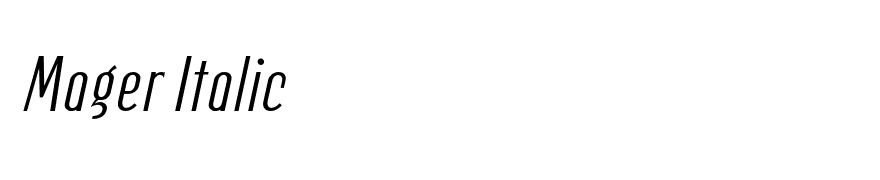 Mager Italic