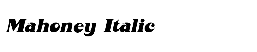 Mahoney Italic