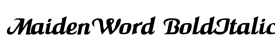 MaidenWord BoldItalic