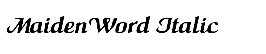 MaidenWord Italic