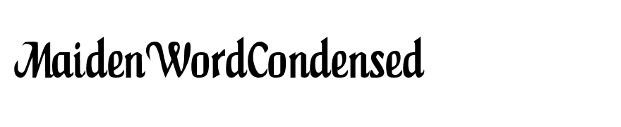 MaidenWordCondensed