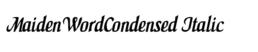 MaidenWordCondensed Italic