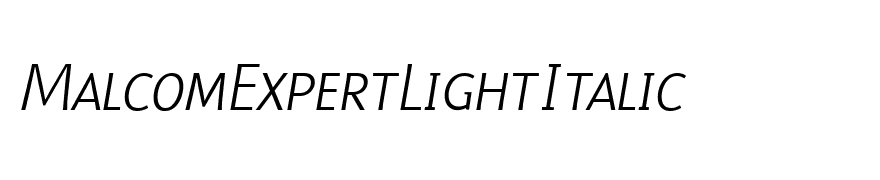 MalcomExpertLightItalic