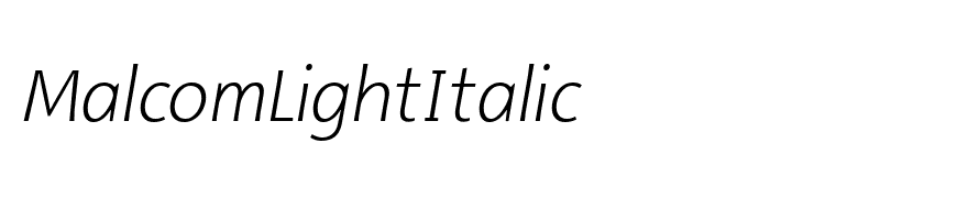 MalcomLightItalic