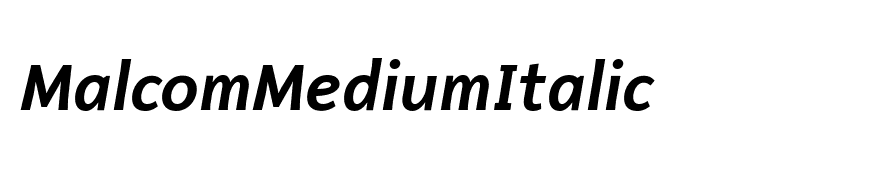 MalcomMediumItalic