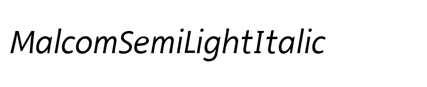 MalcomSemiLightItalic