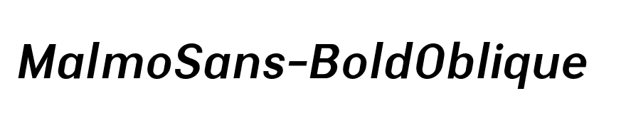 MalmoSans-BoldOblique