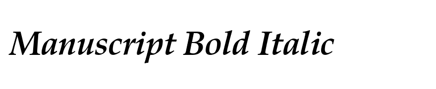 Manuscript Bold Italic