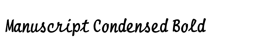 Manuscript Condensed Bold