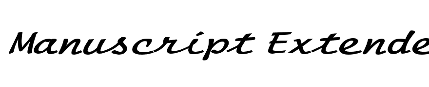 Manuscript Extended BoldItalic