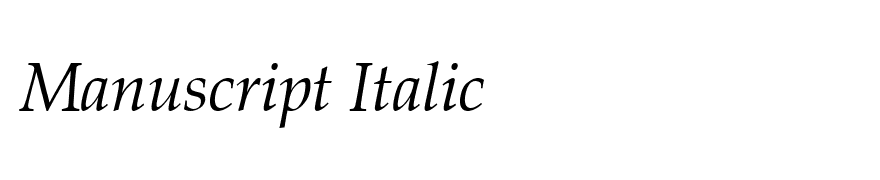Manuscript Italic