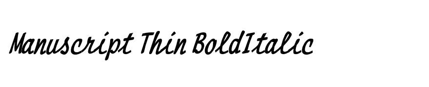 Manuscript Thin BoldItalic