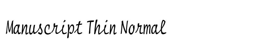 Manuscript Thin Normal