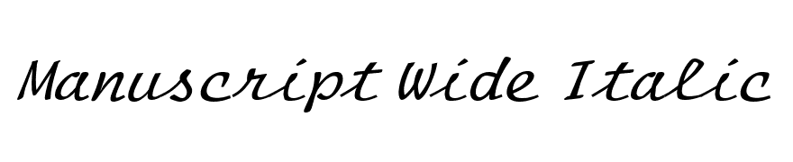 Manuscript Wide Italic