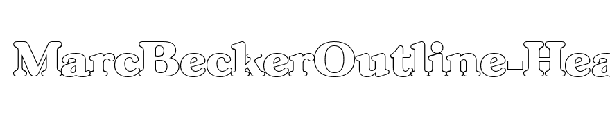 MarcBeckerOutline-Heavy-Regular