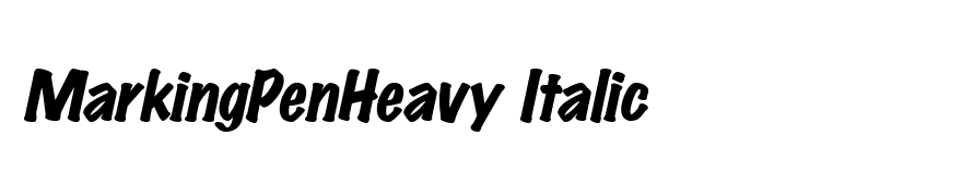 MarkingPenHeavy Italic