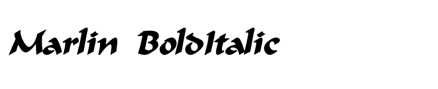 Marlin BoldItalic
