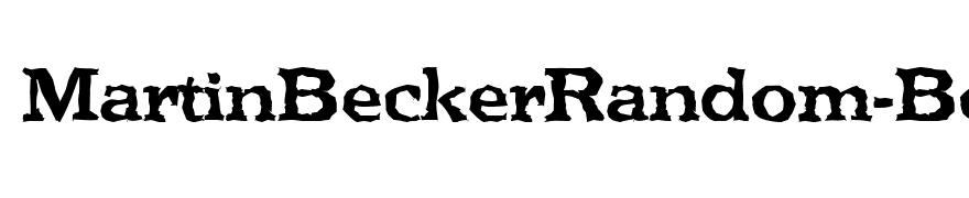 MartinBeckerRandom-Bold