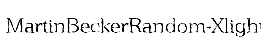 MartinBeckerRandom-Xlight-Regular