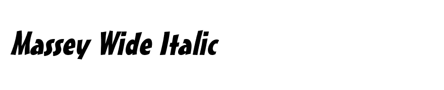Massey Wide Italic