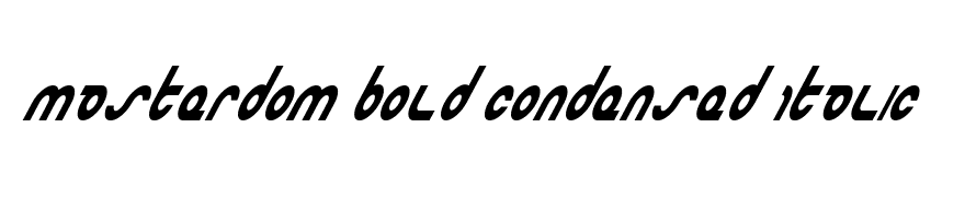 Masterdom Bold Condensed Italic
