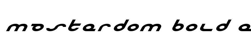 Masterdom Bold Expanded Italic