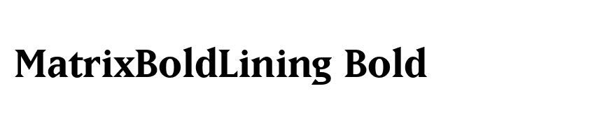 MatrixBoldLining Bold