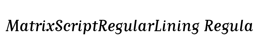 MatrixScriptRegularLining Regular