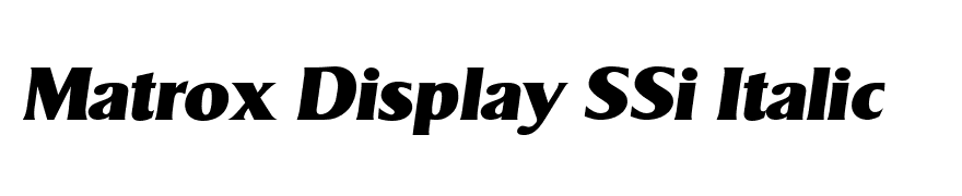 Matrox Display SSi Italic