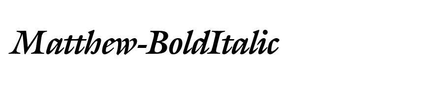 Matthew-BoldItalic