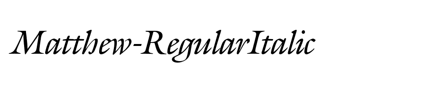 Matthew-RegularItalic
