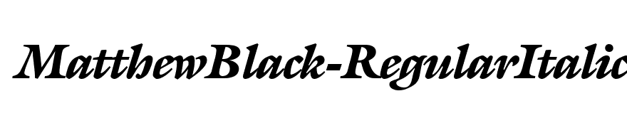 MatthewBlack-RegularItalic