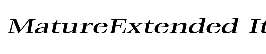 MatureExtended Italic