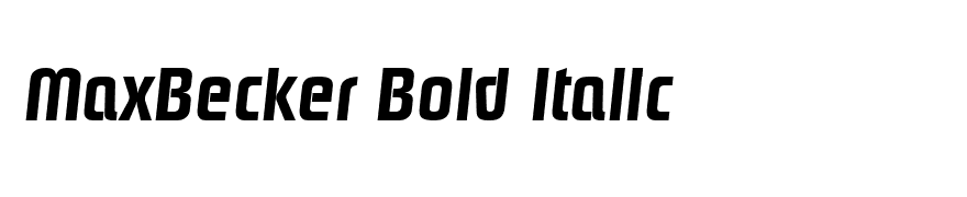 MaxBecker Bold Italic