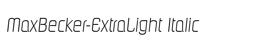 MaxBecker-ExtraLight Italic